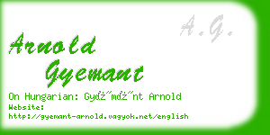 arnold gyemant business card